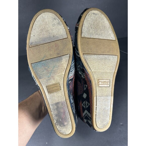 TOMS Boho Navajo Desert Wedge Booties in Aztec Jacquard Size 10 - Picture 8 of 12